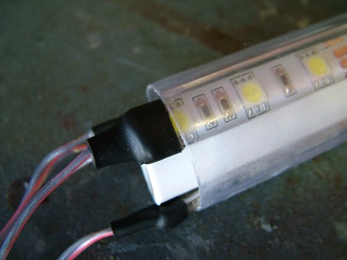 LED strips on conduit